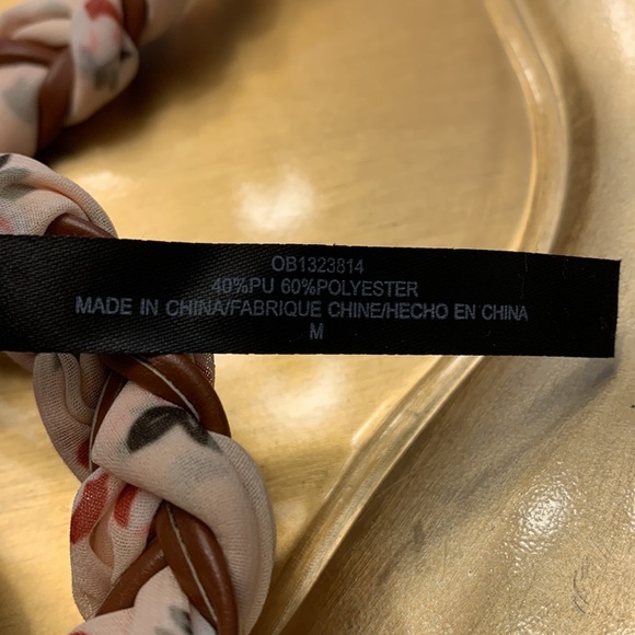 Anthropologie Judy  floral braided weave belt size medium new without ta… main image 7